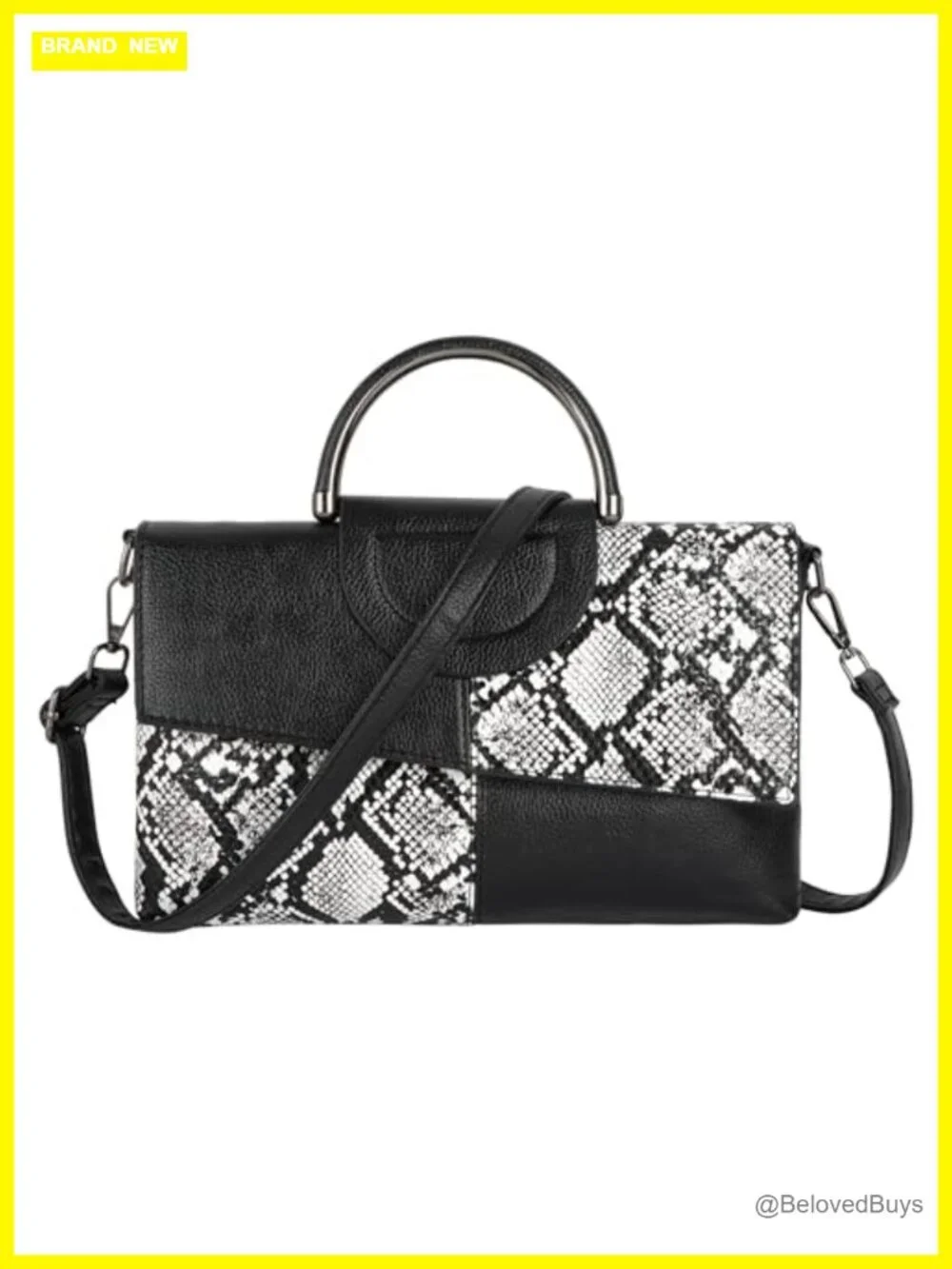 PU Leather Women's Flap Tote Satchel Purse Crossbody